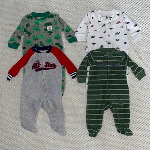 Baby boy sleepers (4 pack)